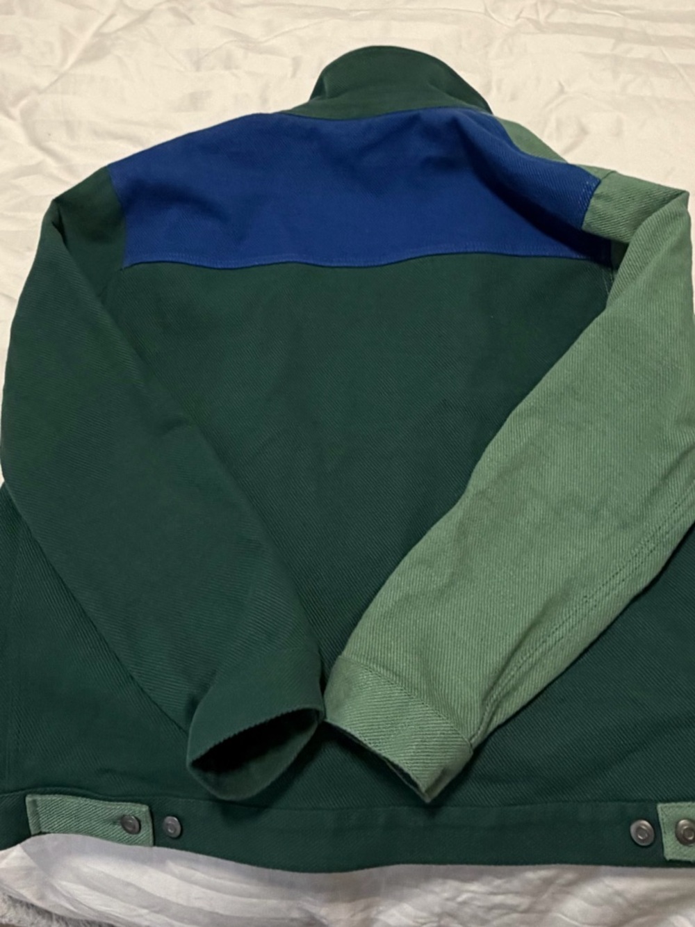 Zara Green and Royal Blue Colorblock Jacket - Picture 3 of 7